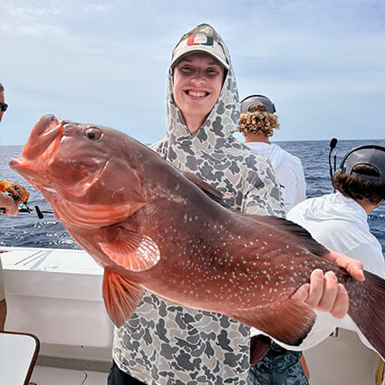 Dr Preston with a large fish
