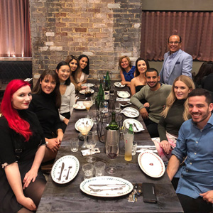 Dr Medhat Ramzy (dentist), his family and staff celebrate their first aaniversary at Willsmere Dental in Kew