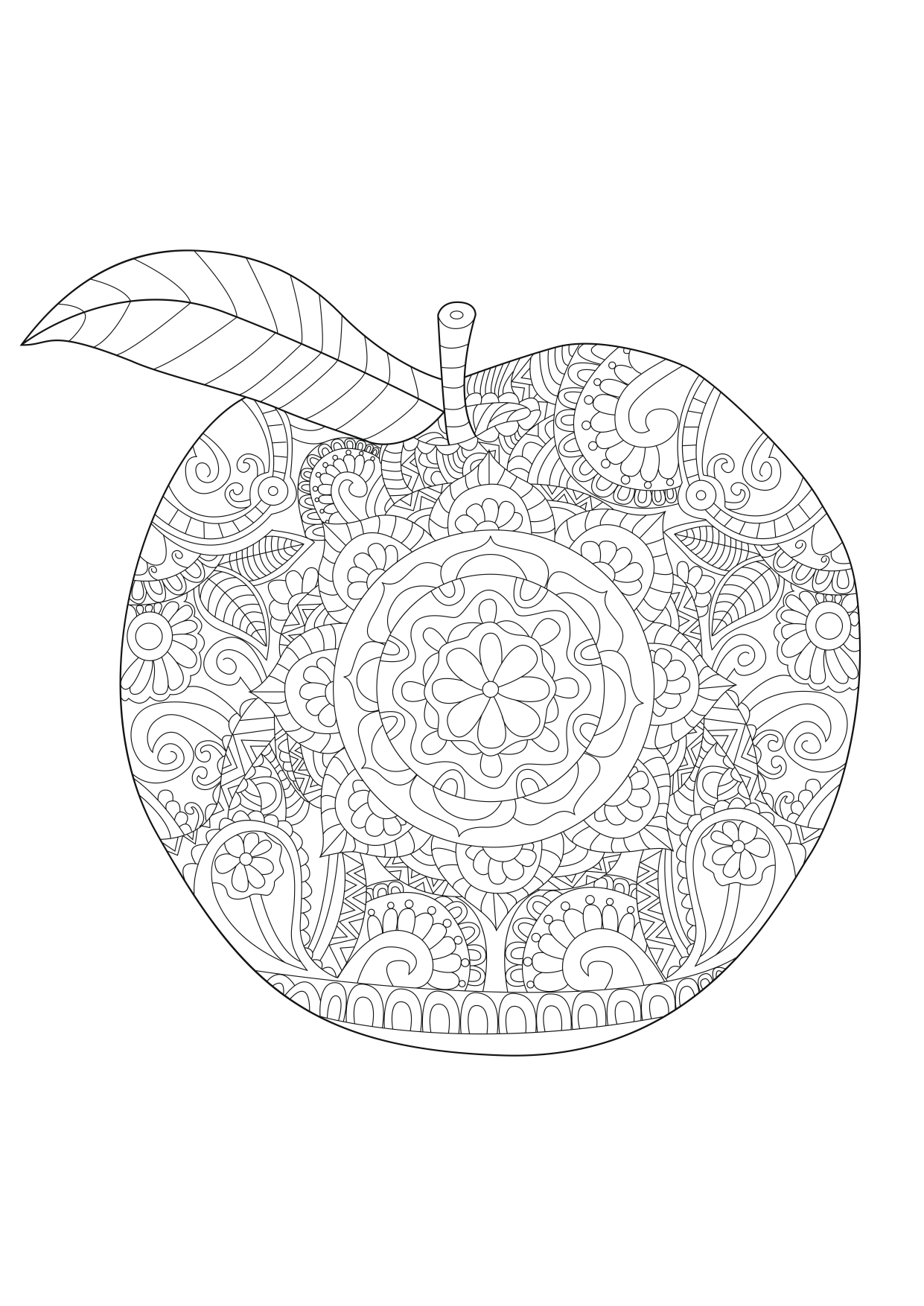 Mindful Colouring Apple Design