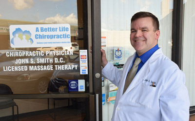Dr. Smith outside of A Better Life Chiropractic