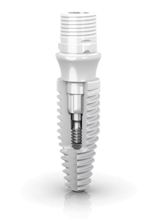 Straumann Group Neodent Zi ceramic implant close-up
