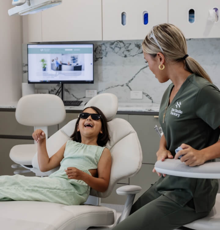 Patients in waiting room at The Smile Factory