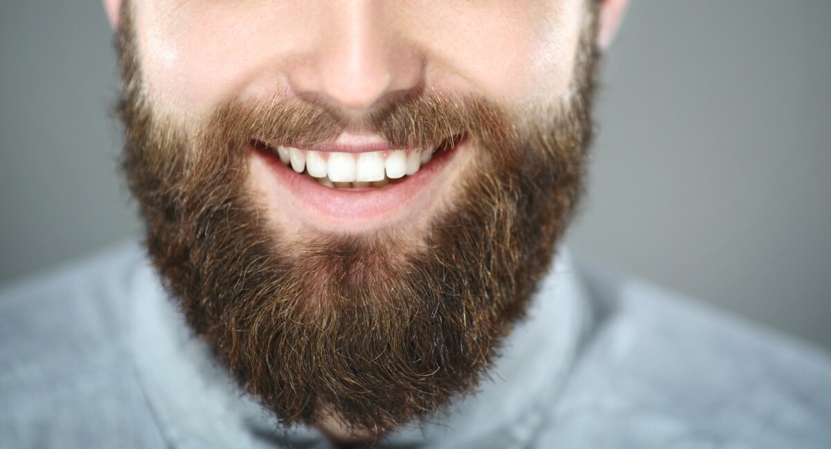 Close up view of man smiling