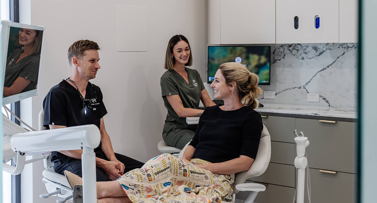 Woman getting a checkup from doctor