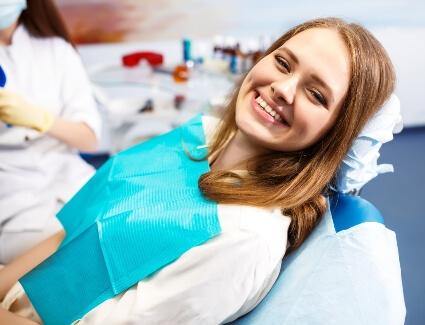 Young lady dental appointment