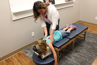 Pediatric Thoracic Adjustment at Vibrant Family Chiropractic