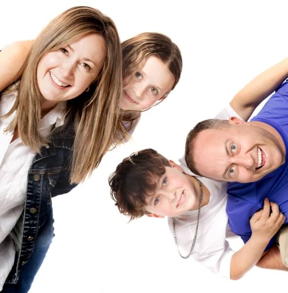 chiropractor with family