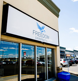 Freedom Chiropractic office sign