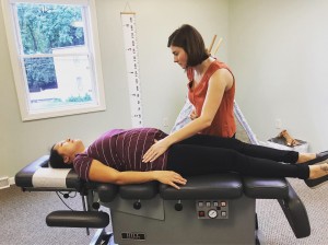 Pregnant mom chiropractic care
