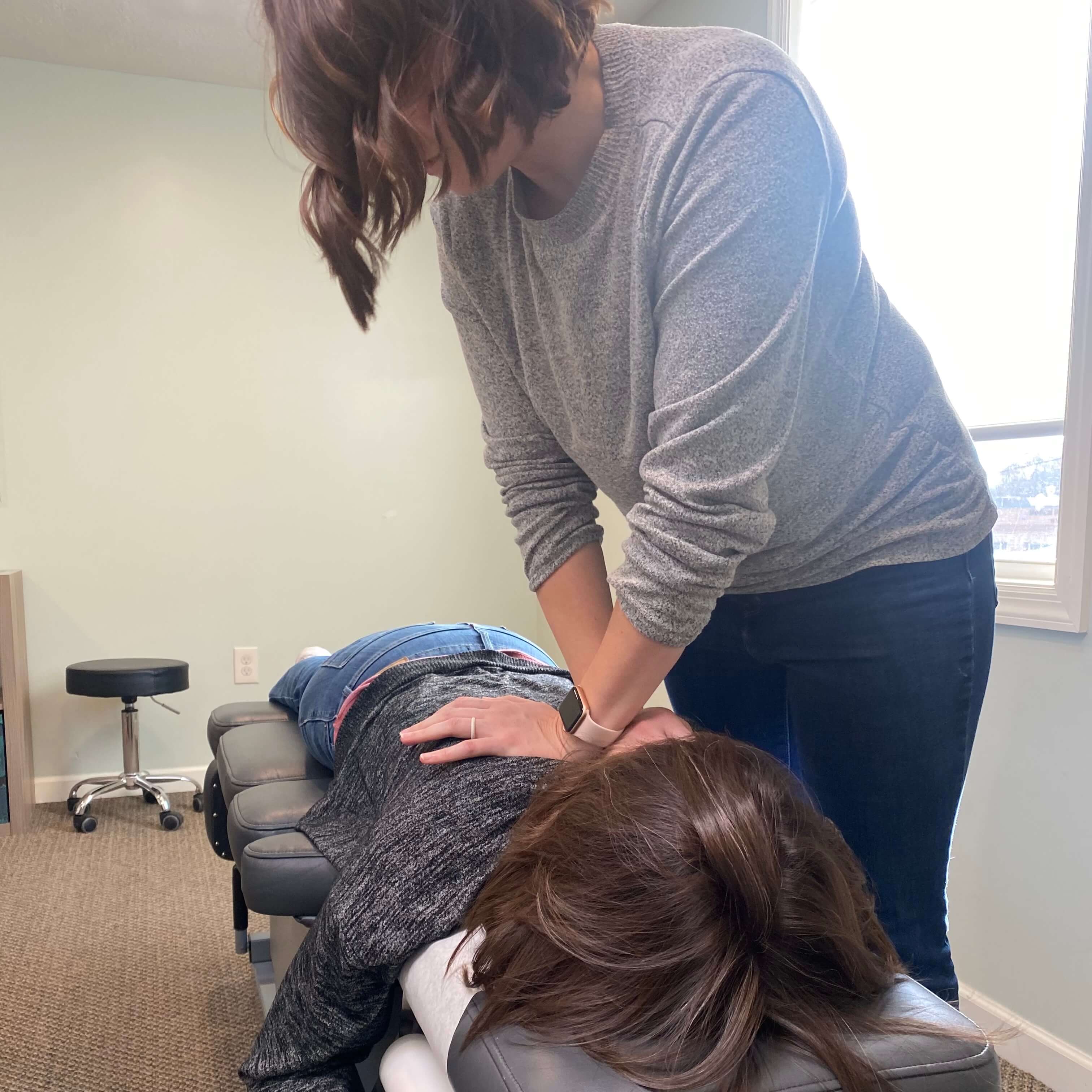 Dr. Shadley adjusting a patient