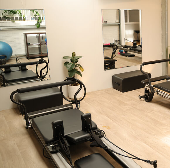 Our Inline Health Chiropractic reformer pilates area