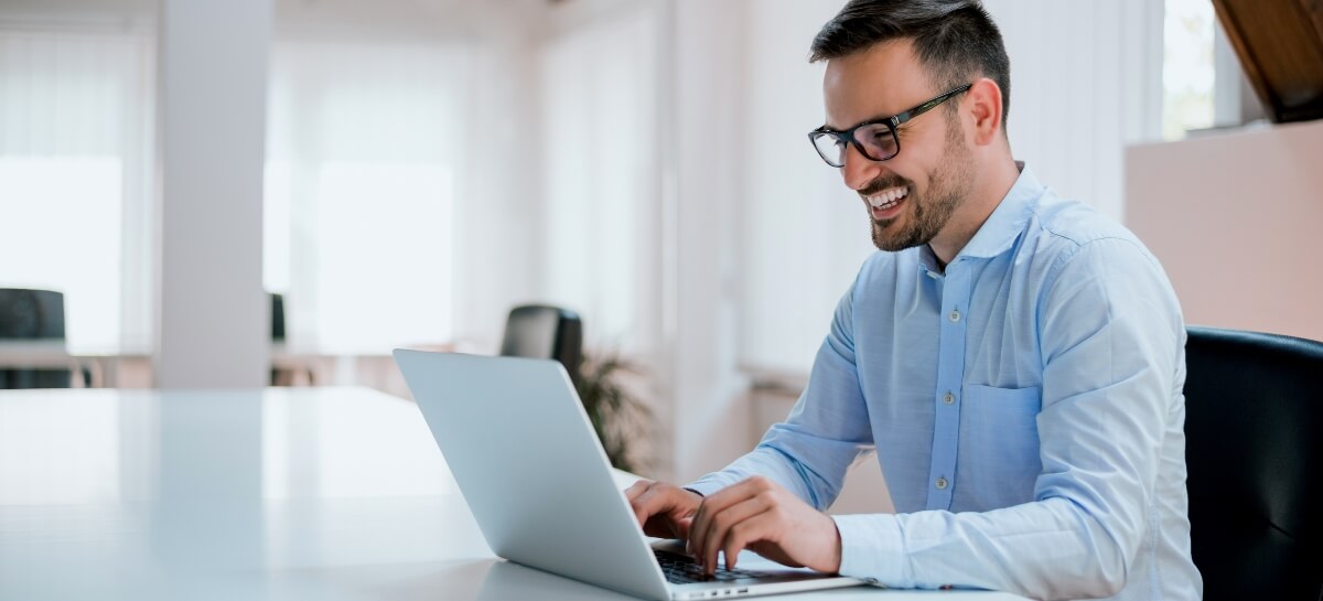 Smi,ling male business professional