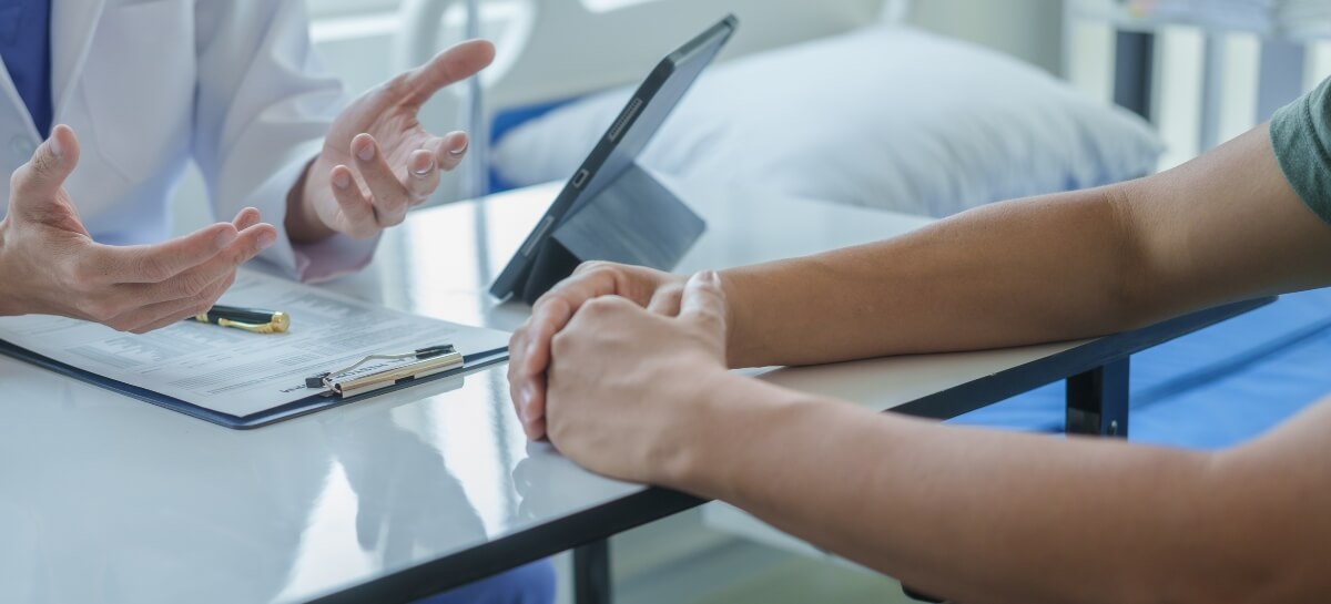Patient in medical consultation