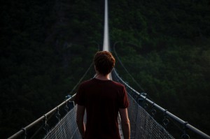 boy on bridge