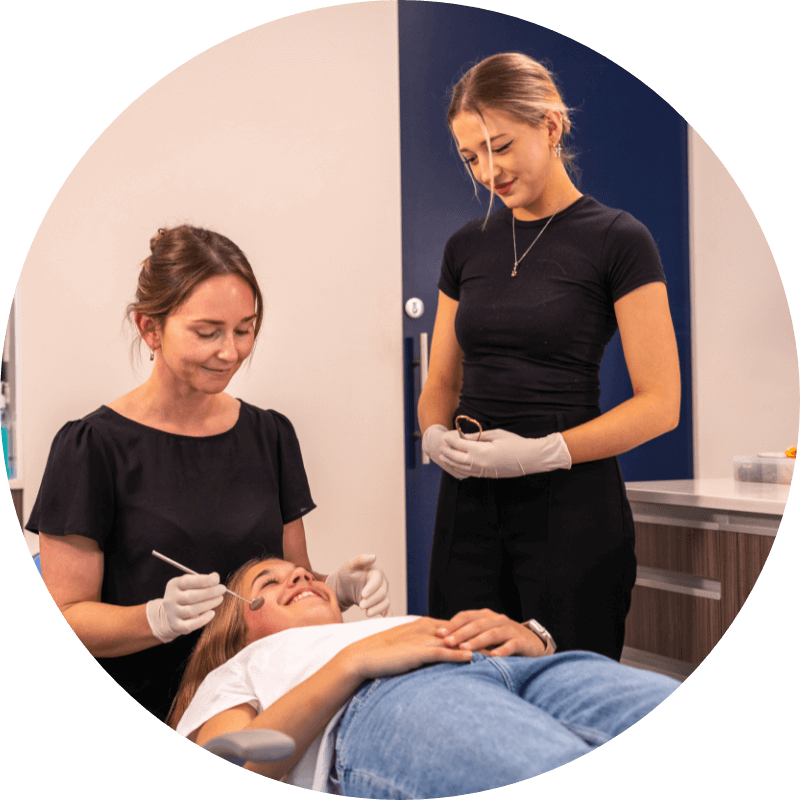 Dee Why patient lying down on a dental chair