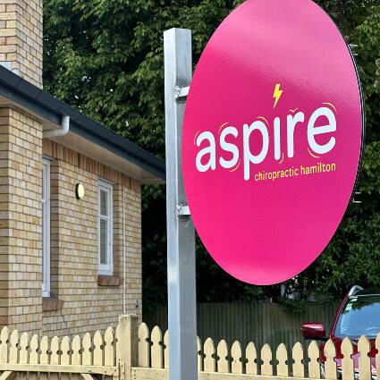 Aspire Chiropractic Hamilton exterior signage