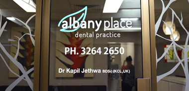 Albany Place Dental Practice sign