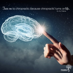 Turn On to Chiropractic illustration
