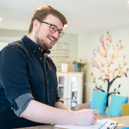 Patients checking in at front desk