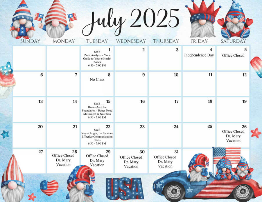 July calendar