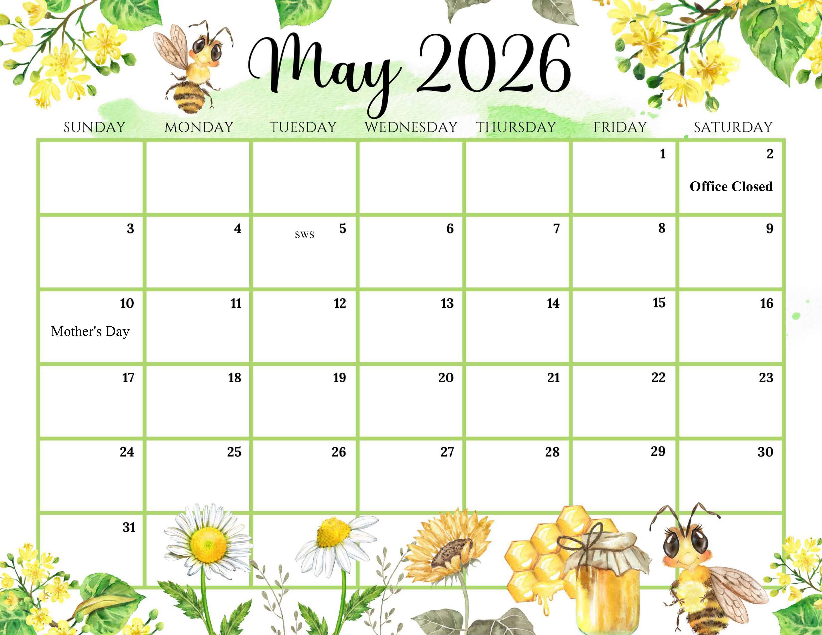 May Calendar