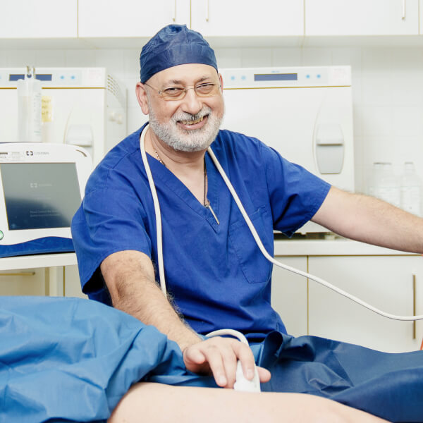 leg with a varicose vein in it
