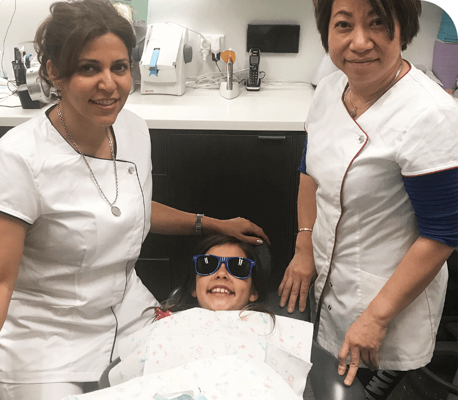 child in dental chair