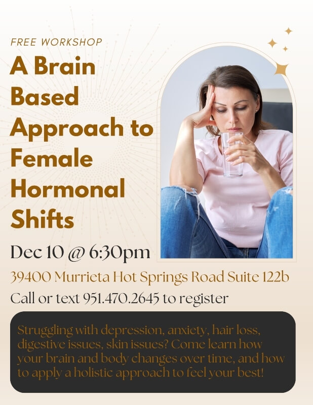 female hormonal shifts workshop flyer