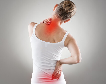 Woman with back pain