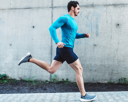 Running male athlete