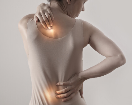 Woman with back pain
