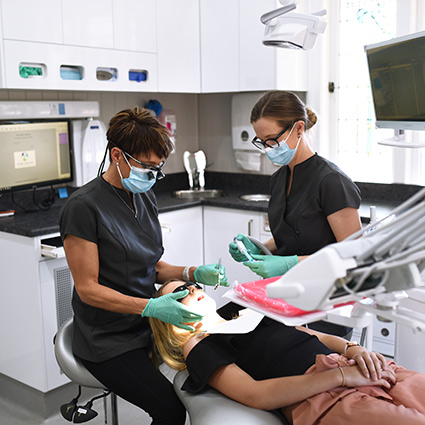 patient during dental treatment