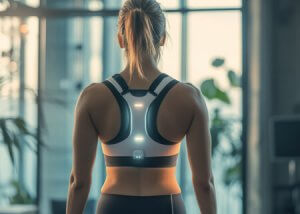 back of athletic woman
