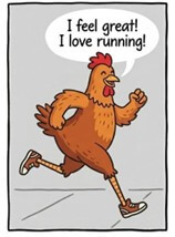 Chicken Running Happy