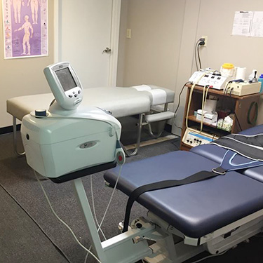 Chiropractic treatment room