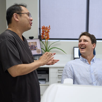 Paddington Dentist talking to patient