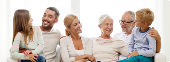 Happy smiling family