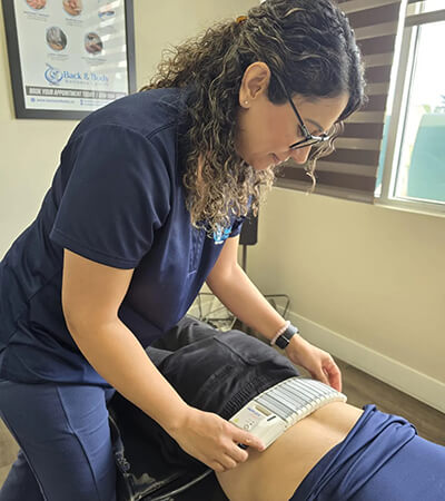 Laser-on-lowerback