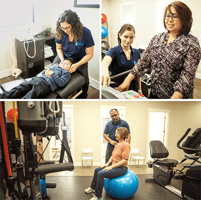 chiropractors adjusting patients