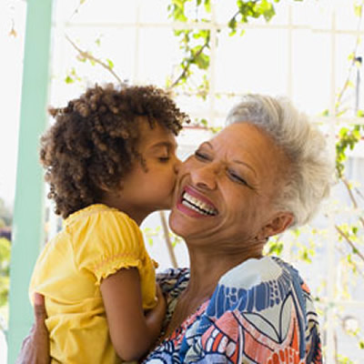 Gransmother and granddaughter