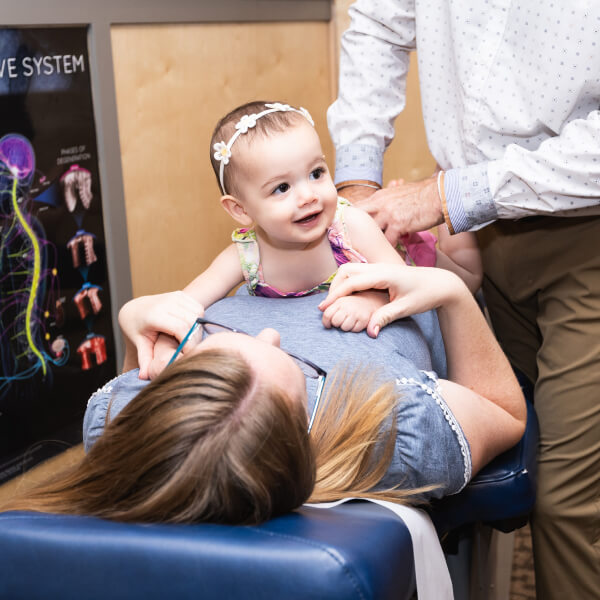 Dr. Jeff checking baby patient