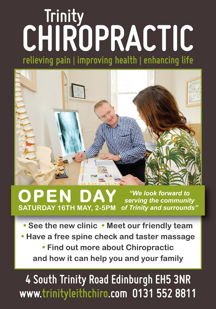 Trinity Chiropractic Open Day Flyer
