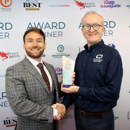 Our doctor accepting an award