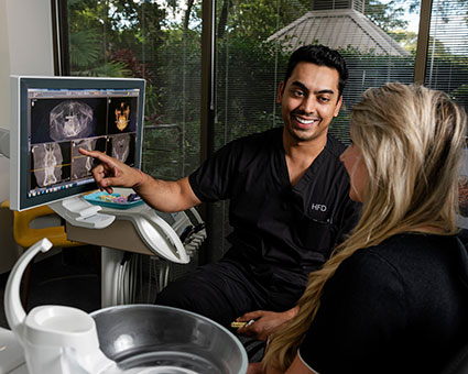 Doctor talking to patient