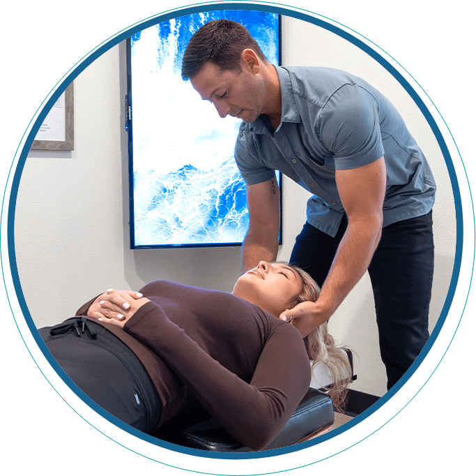 San Marcos patient's neck treated with chiropractic care