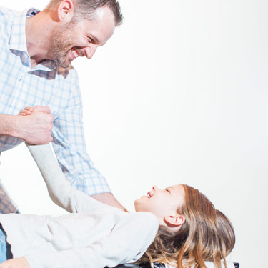 Young girl receiving a chiropractic adjustment