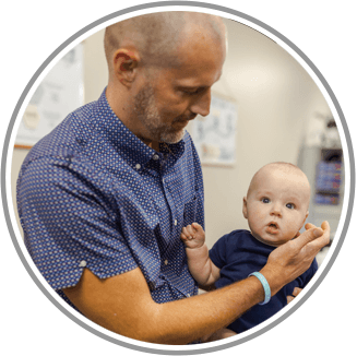 Doctor with child patient