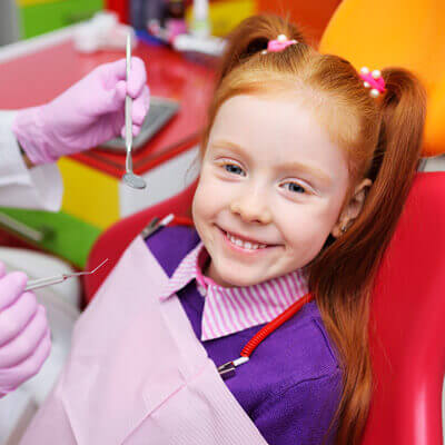 happy kid at dentist