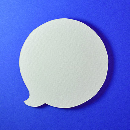 cutout of a speech bubble