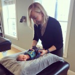 1 week old baby sleeping through his adjustment!